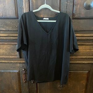 Women’s Black V-Neck Shirt